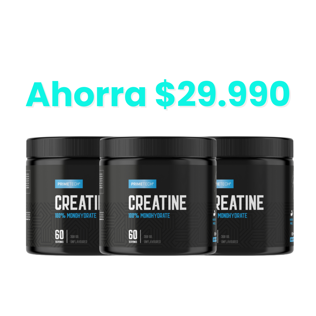 3 CREATINAS MONOHIDRATO 300 GR "PRIMETECH" - Oferta VIP