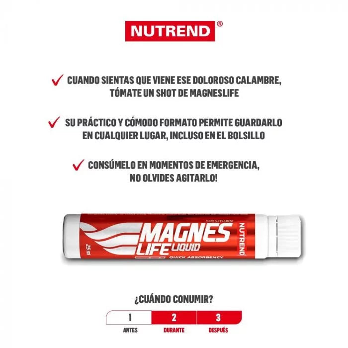 SHOT DE MAGNESIO LIQUIDO 25ML "NUTREND"