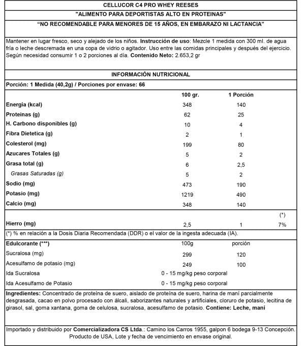 C4 WHEY PROTEIN "CELLUCOR"