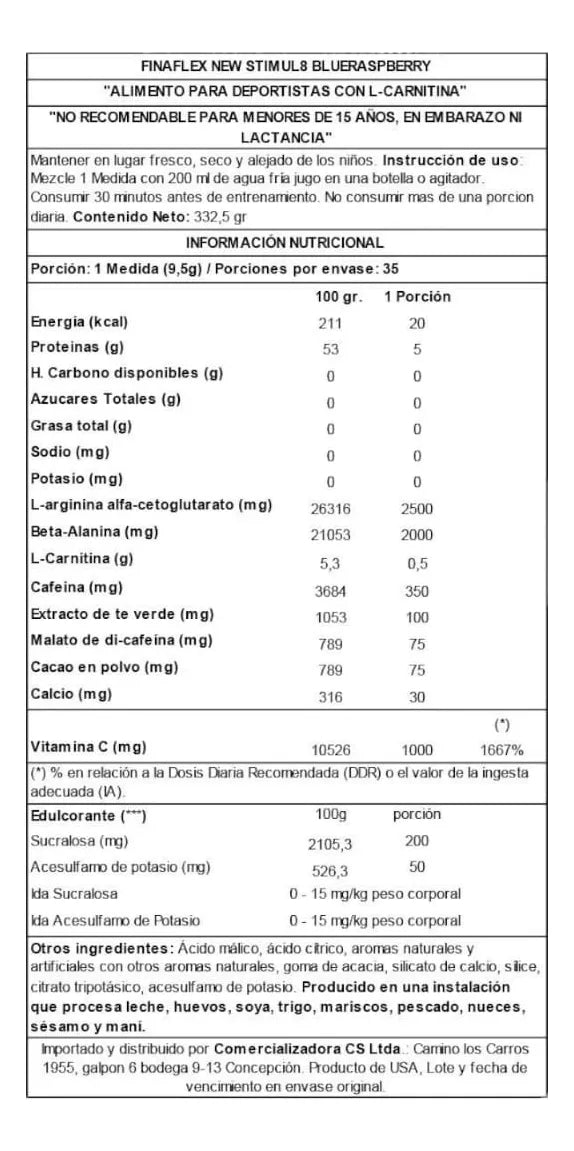 PRE ENTRENO STIMUL8 "FINAFLEX" + CREATINA MONOHIDRATO 300 GR "PRIMETECH" + SHAKER