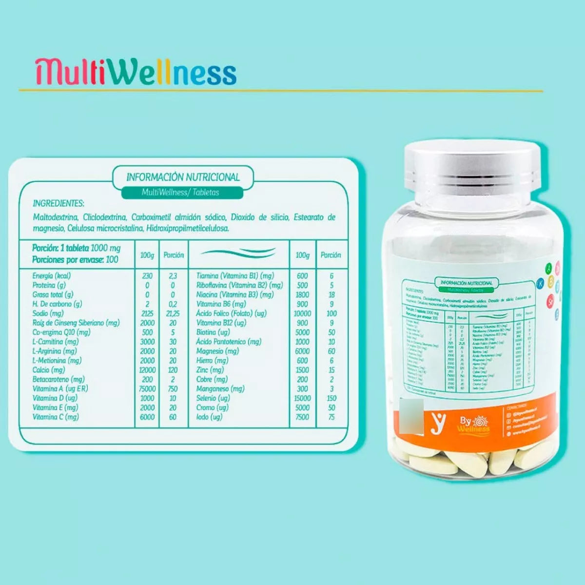 MULTIVITAMINICO MULTIWELLNESS 100 TABS