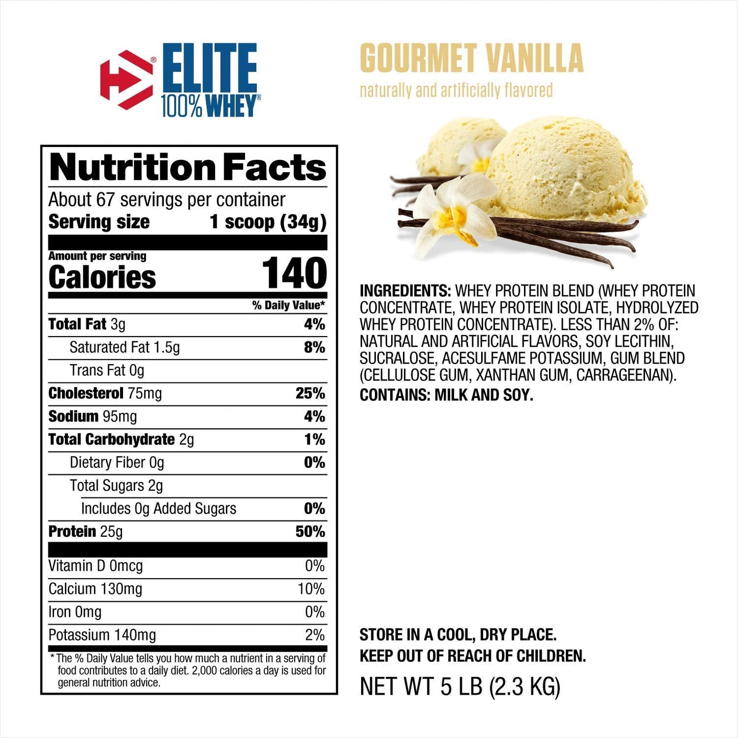 ELITE 100% WHEY 5 LBS