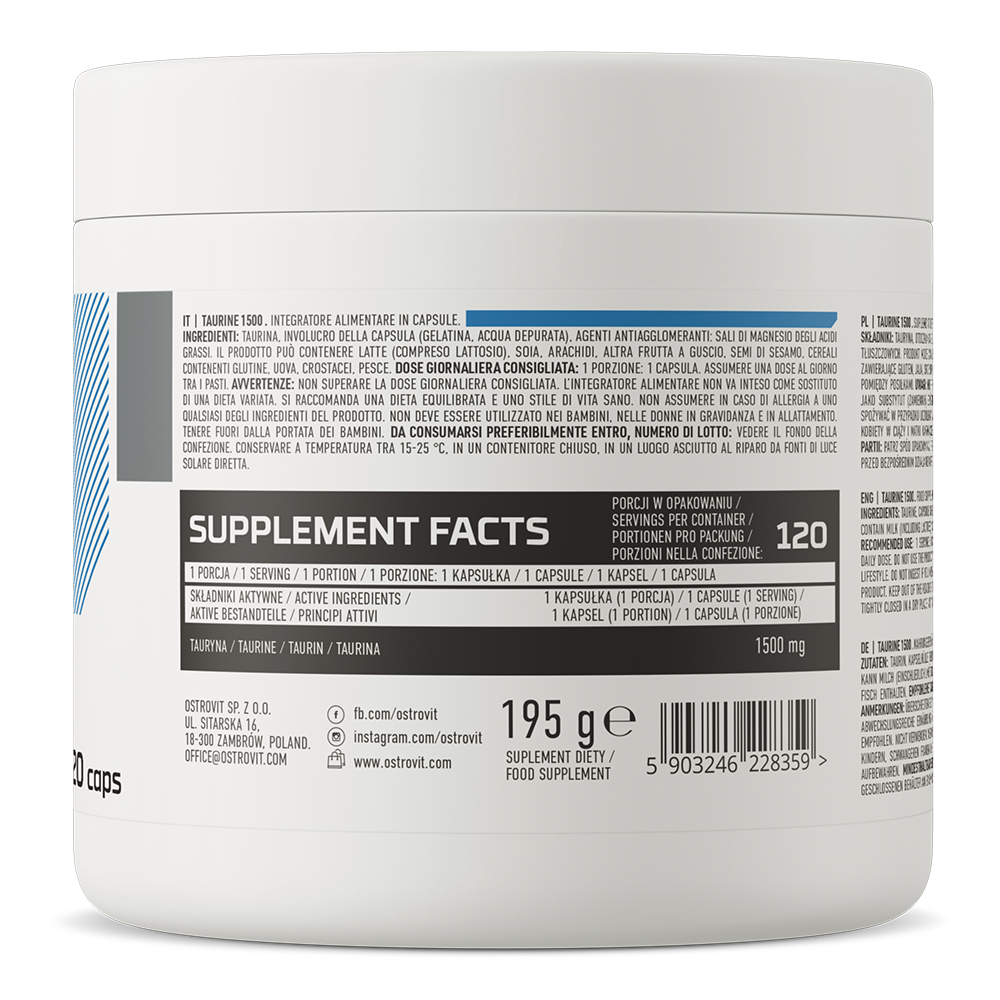 OSTROVIT TAURINE 1500MG 120 CAPS