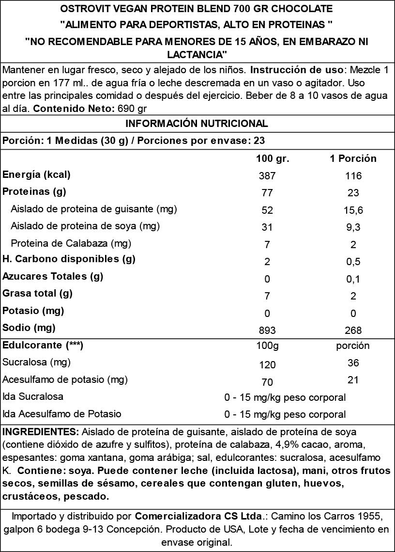 VEGAN PROTEIN BLEND 1.5 LBS