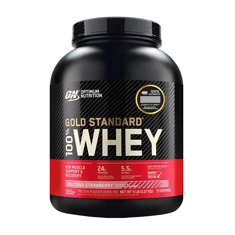"OPTIMUM NUTRITION" GOLD STANDARD 100% WHEY 5 LB