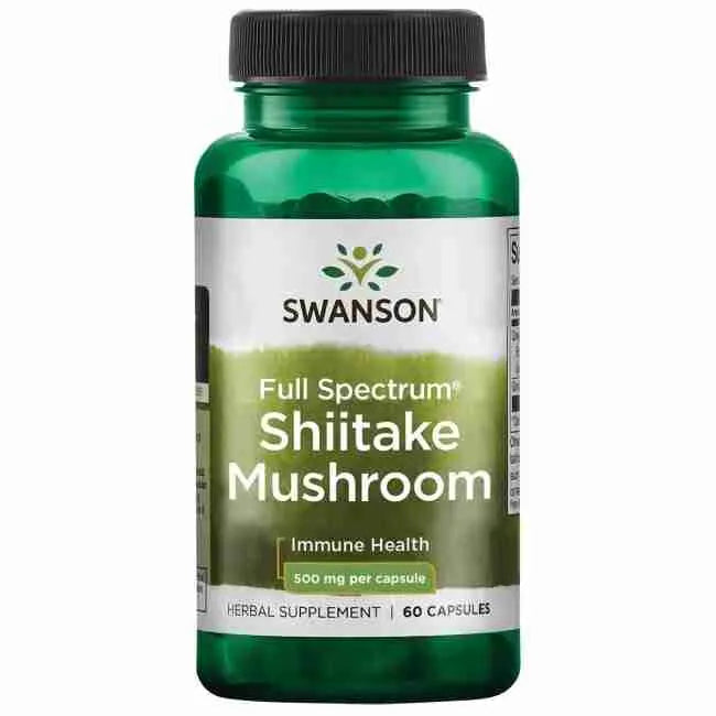 SHIITAKE MUSHROOM 500 MG 60 CAPS "SWANSON"