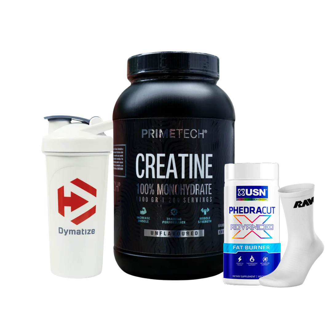 CREATINA MONOHIDRATO 1000 GR "PRIMETECH" + PHEDRACUT + 2 REGALOS
