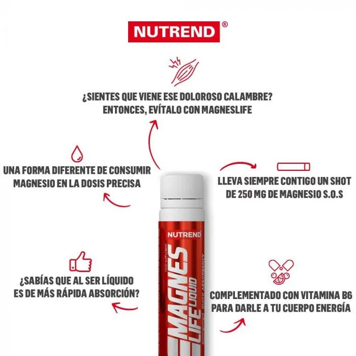SHOT DE MAGNESIO LIQUIDO 25ML "NUTREND"