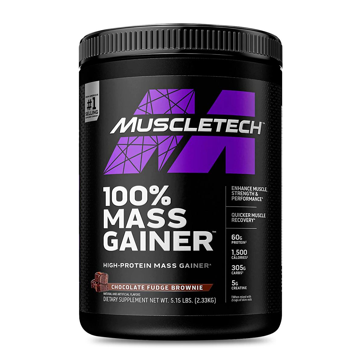 100% MASS GAINER (MUSCLETECH) 5.15 LBS