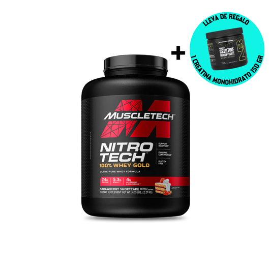 NITRO TECH WHEY GOLD 5 LB "MUSCLETECH" + REGALO