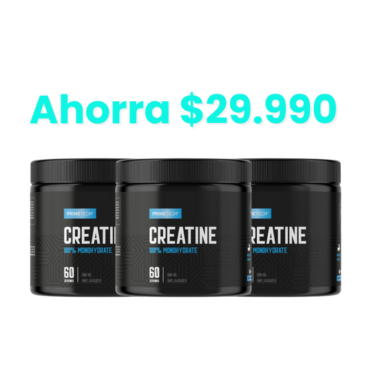 3 CREATINAS MONOHIDRATO 300 GR "PRIMETECH" - Oferta VIP