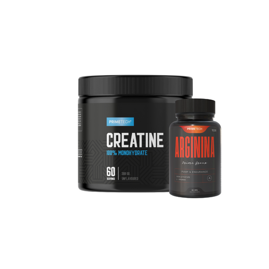 CREATINA MONOHIDRATO 300 GR "PRIMETECH" + ARGININA 60 CAPS "PRIMETECH"