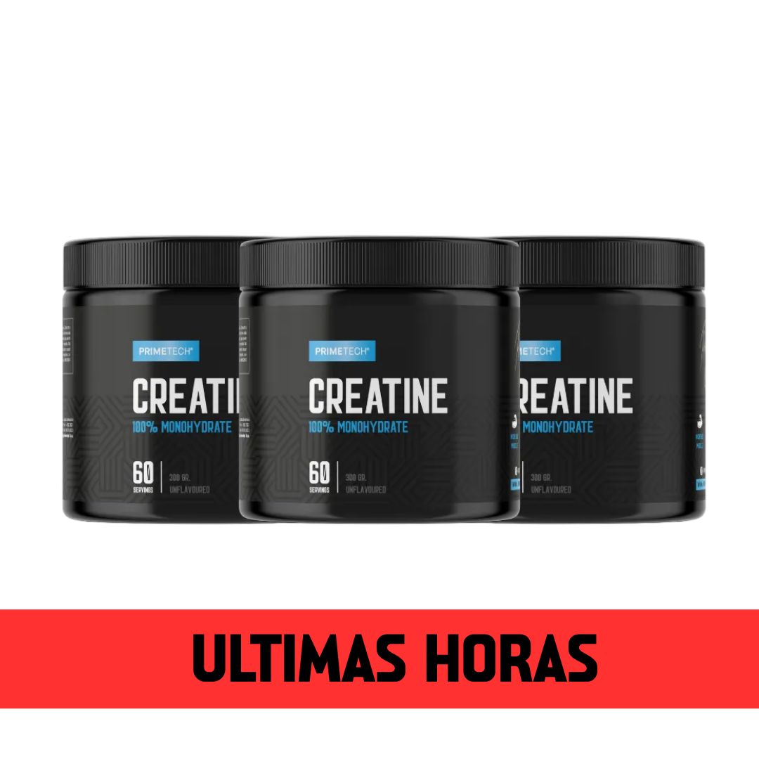 Pack 3 Creatinas Monohidratadas 300 g PrimeTech