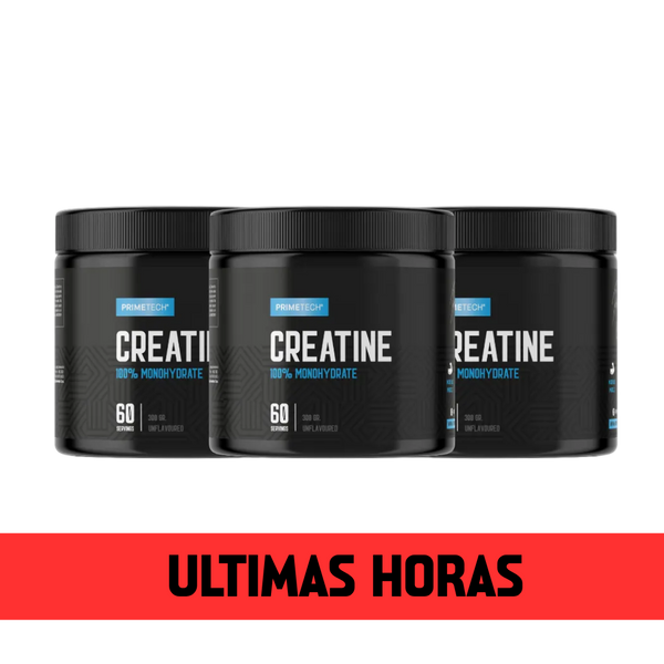 Pack 3 Creatinas Monohidratadas 300 g PrimeTech
