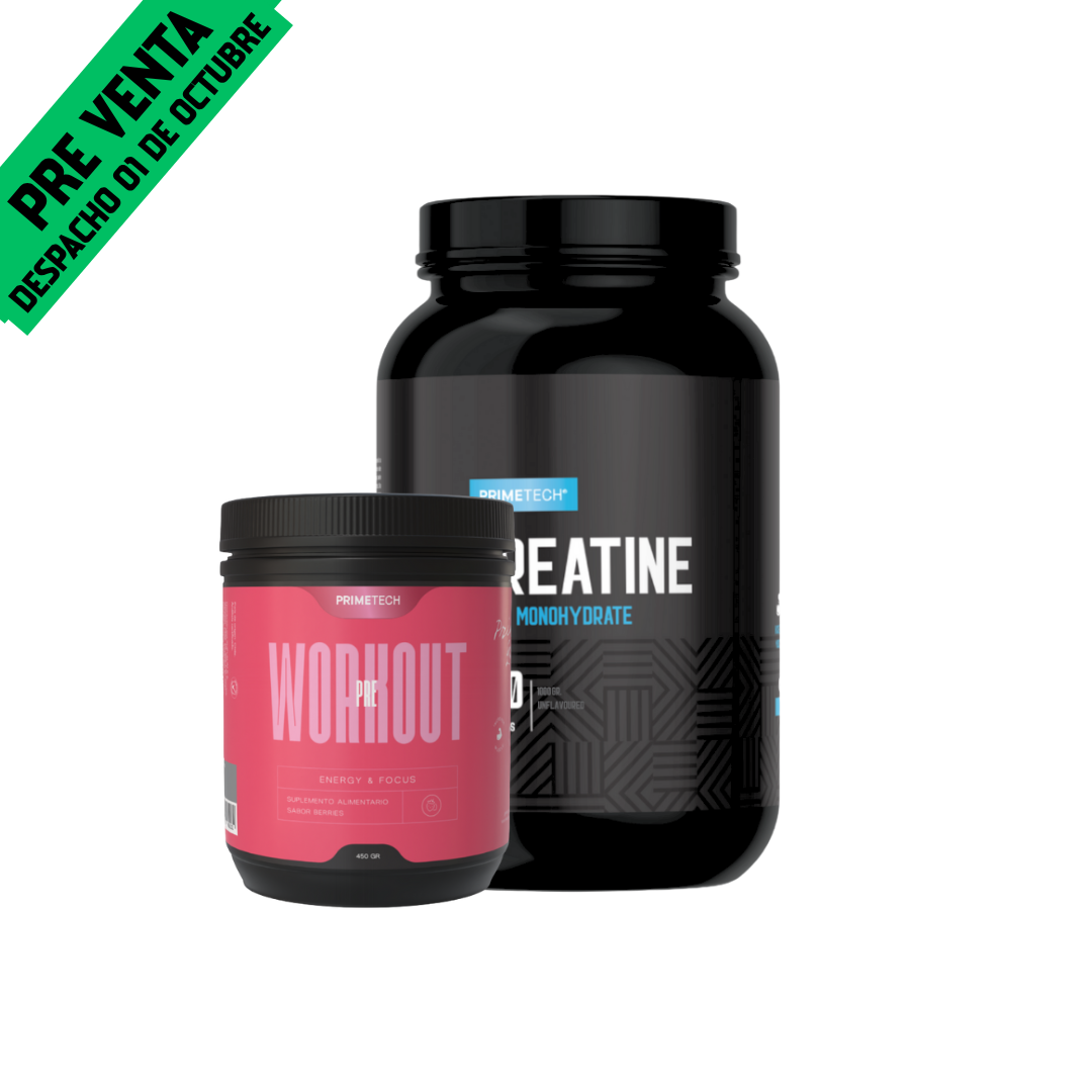 PRE ENTRENO 450 GR PRIMETECH + CREATINA MONOHIDRATO 1000 GR "PRIMETECH" - 200 PRE VENTA DESPACHO 01 DE OCTUBRE