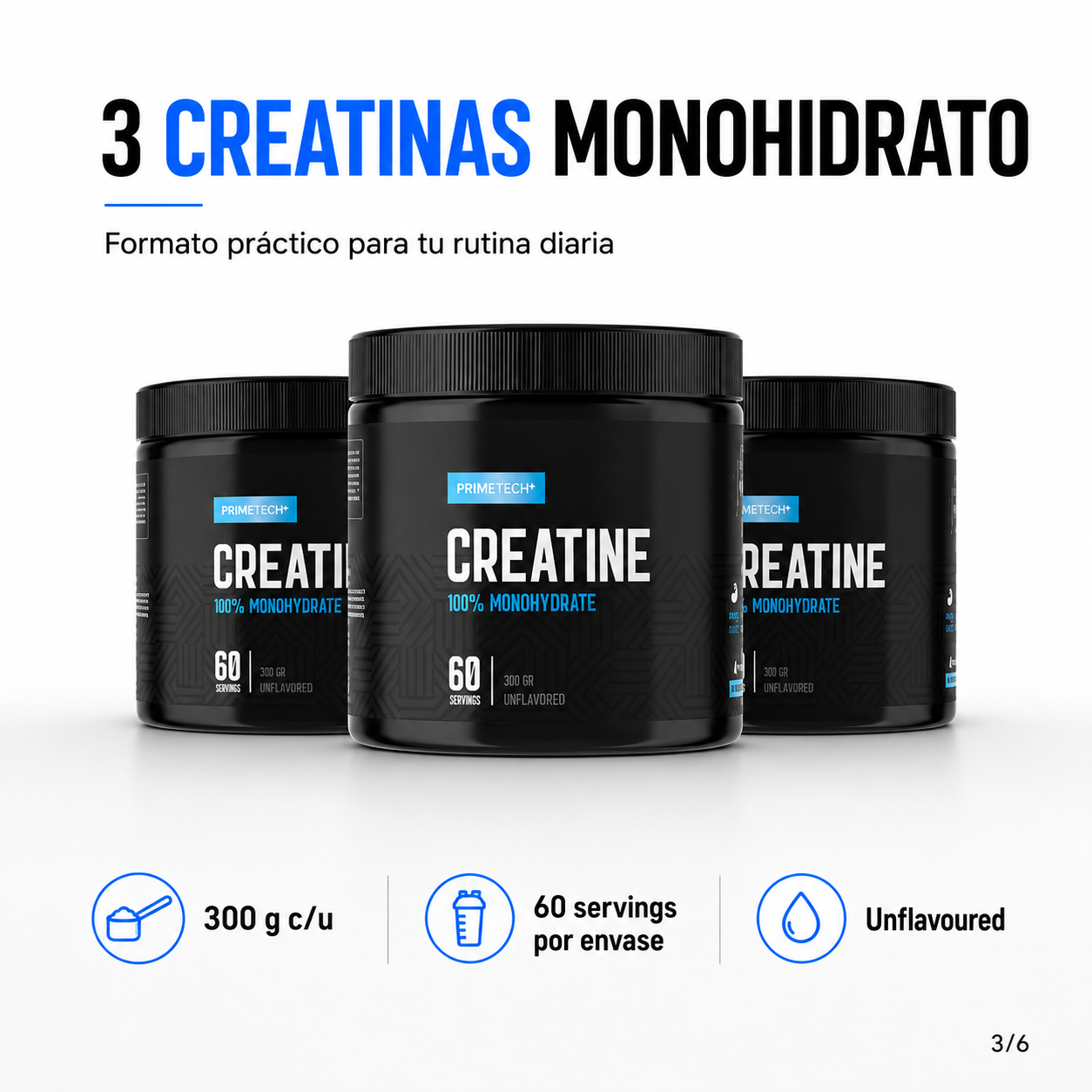 Pack x3 Creatina + Omega 3 + ZMA