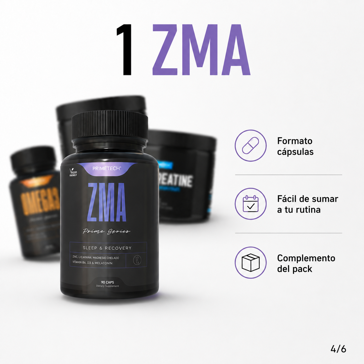 Pack x3 Creatina + Omega 3 + ZMA