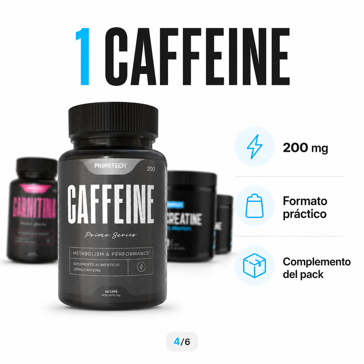 Pack Definición: x3 Creatina + Carnitina + Cafeína