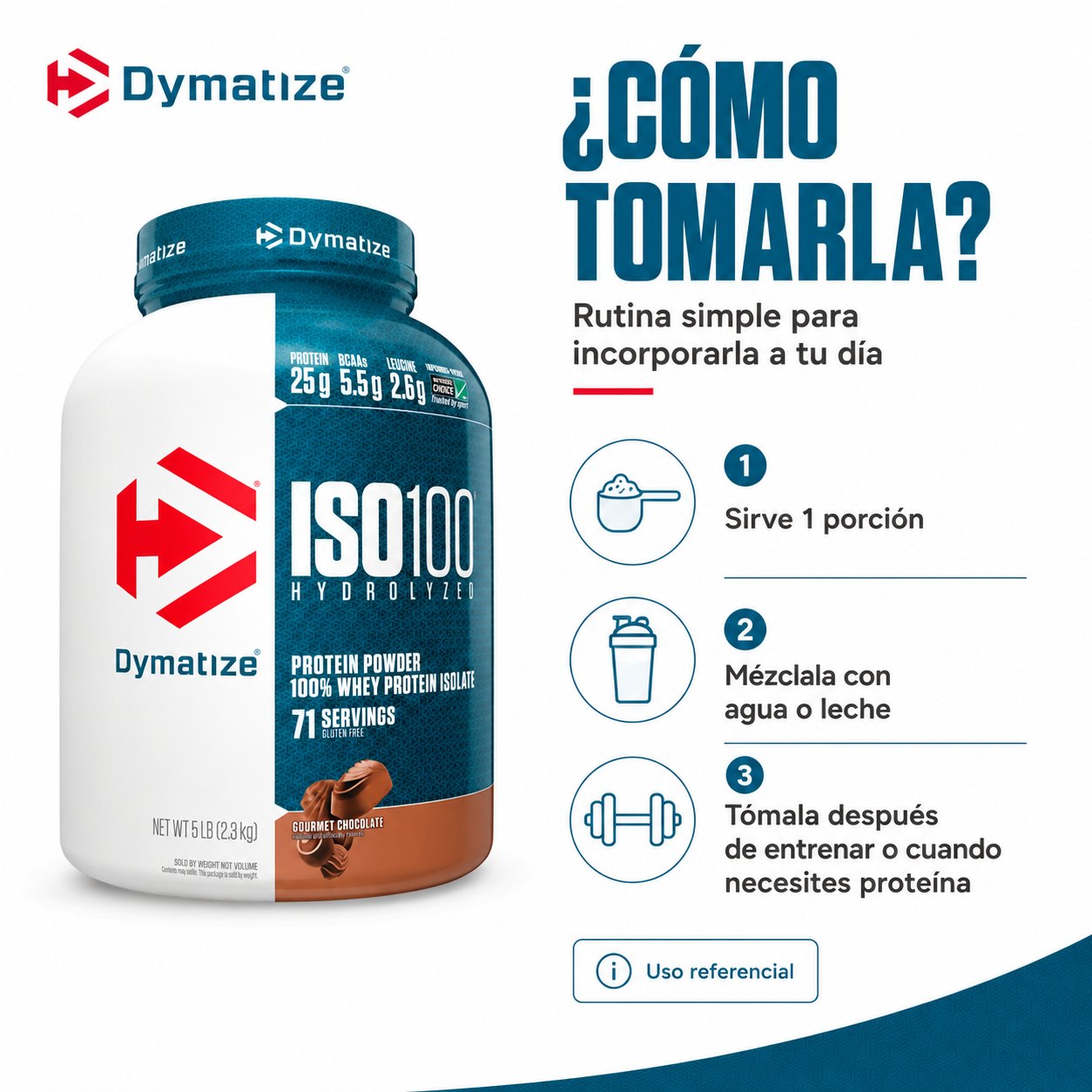 PROTEÍNA ISO 100 5 LB "DYMATIZE"
