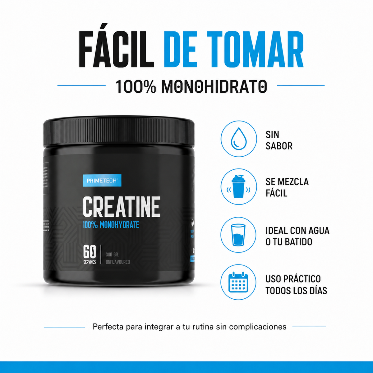 Pack 3 Creatinas Monohidratadas 300 g PrimeTech