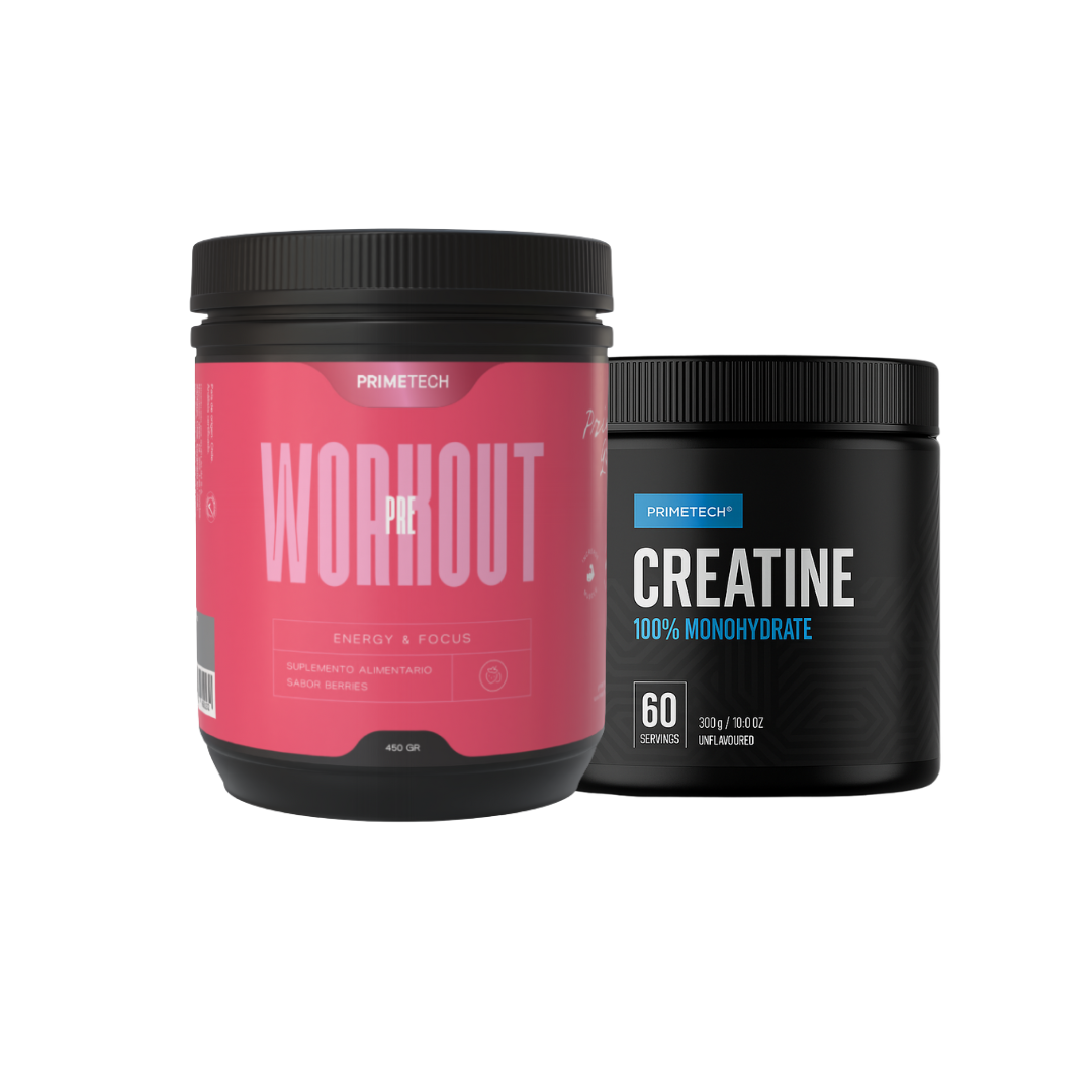 PRE ENTRENO 450 GR - PRIMETECH + CREATINA MONOHIDRATO 300 GR - "PRIMETECH"