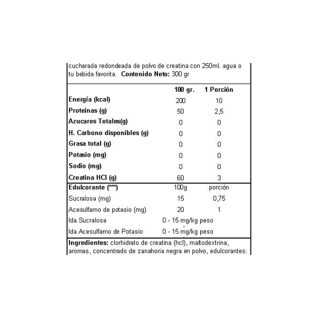 CREATINA HCL 300 GRS "OSTROVIT"