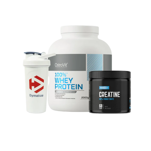 WHEY PROTEIN 2 KG "OSTROVIT" + CREATINA MONOHIDRATO 300 GR "PRIMETECH" + SHAKER