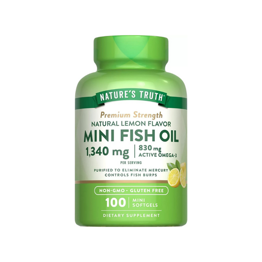 MINI FISH OIL 1.340 MG 100 MINI SOFTGELS "NATURE´S TRUTH"