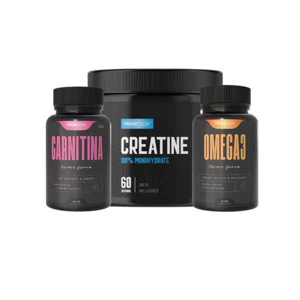 CREATINA MONOHIDRATO 300 GR "PRIMETECH" +  2 VITAMINAS "PRIMETECH"