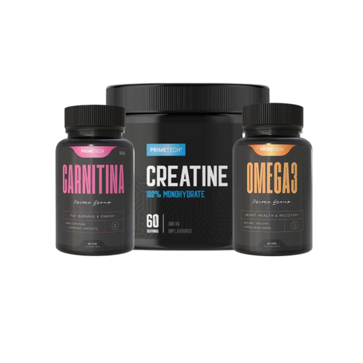 CREATINA MONOHIDRATO 300 GR "PRIMETECH" +  2 VITAMINAS "PRIMETECH"