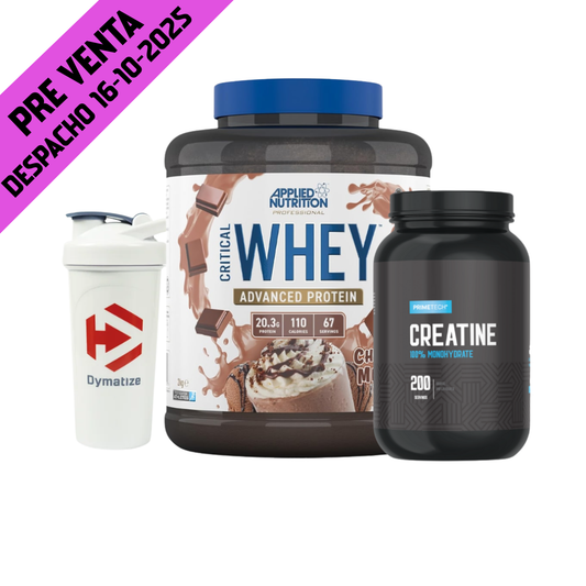 CRITICAL WHEY 2 KG "APPLIED NUTRITION" + CREATINA MONOHIDRATO 1 KG "PRIMETECH" + SHAKER PRE VENTA - DESPACHO EL DIA 16-10-2025