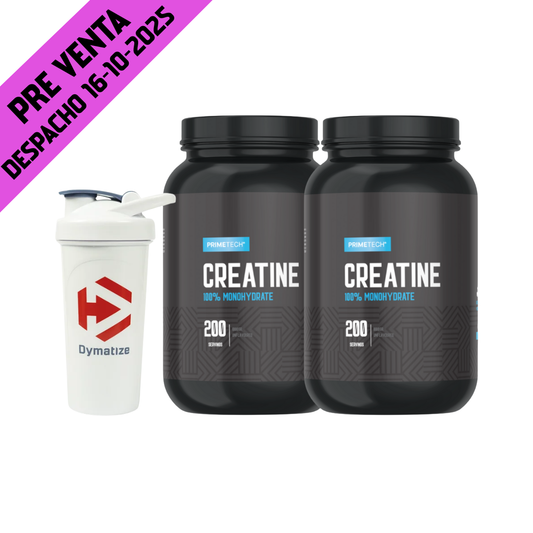2 CREATINAS MONOHIDRATO 1000 GR "PRIMETECH" + SHAKER PRE VENTA - DESPACHO EL DIA 16-10-2025