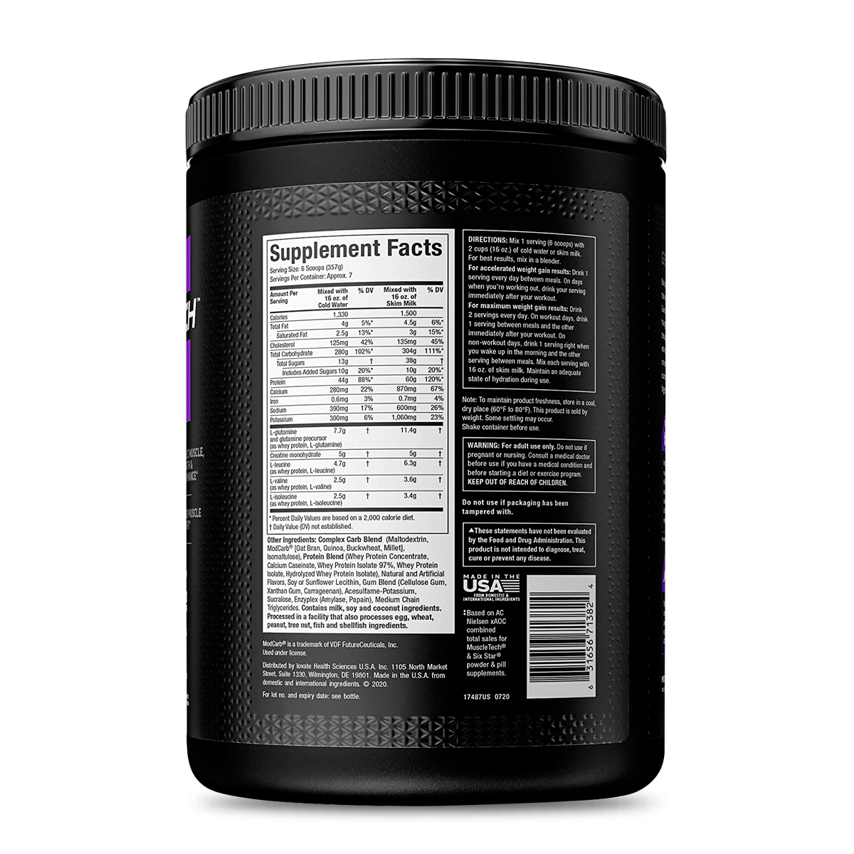 100% MASS GAINER (MUSCLETECH) 5.15 LBS