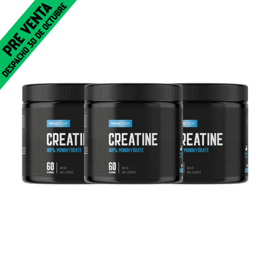 Pack 3 Creatinas Monohidratadas 300 g PrimeTech - Preventa despacho 30 de octubre