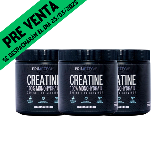 PRE VENTA - 3 CREATINAS MONOHIDRATO 300 GR "PRIMETECH"