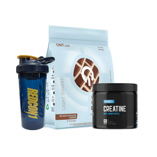 PROTEINA WHEY LIGH DIGEST 500 GR "QNT" + CREATINA MONOHIDRATO 300 GR "PRIMETECH" + SHAKER